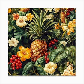 Tropical Pattern Art Canvas Print