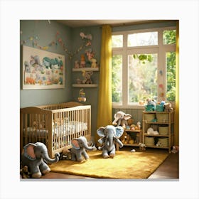 Please Create A Realistic Image Of A Nursery Fille (15) Canvas Print