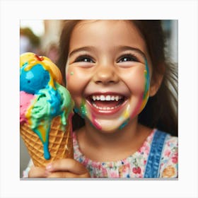 Ice Cream Stock Videos & Royalty-Free Footage Canvas Print