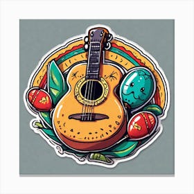 Easter Guitar Canvas Print