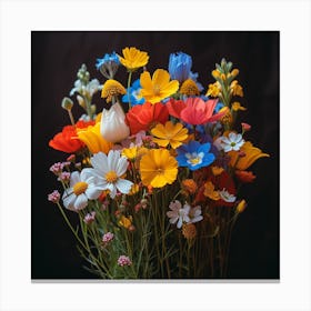 Wildflowers Bouquet Canvas Print