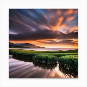 Sunset In Ireland Canvas Print