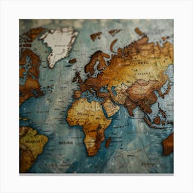 World Map 13 Canvas Print