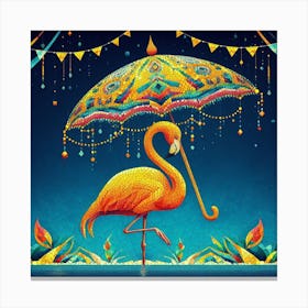 Yellow Flamingo Canvas Print