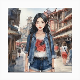 Asian Girl 2 Canvas Print