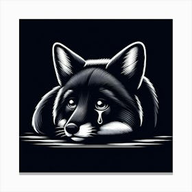 A black fox 1 Canvas Print