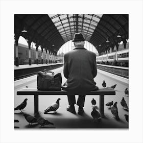 Waiting On My Train To Come In Canvas Print