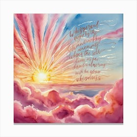 Watercolor Of A Sunrise Canvas Print