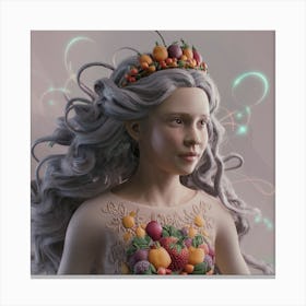 Girl With A Crown Canvas Print