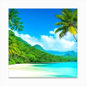 Tropical Beach 1 Canvas Print