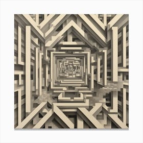 Dimensional Delusions Escher Inspired Abstract Pieces That Play With Perspective Dimension And Im 275097834 Canvas Print