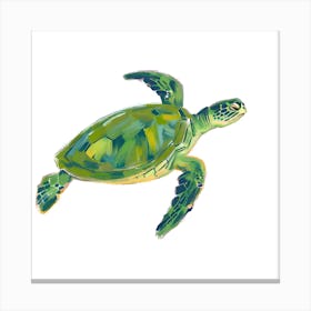 Green Sea Turtle 01 Canvas Print