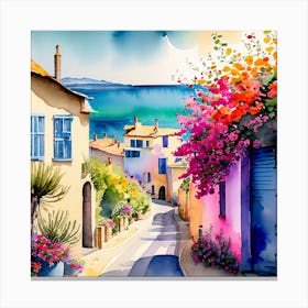 Of A Street In France Canvas Print