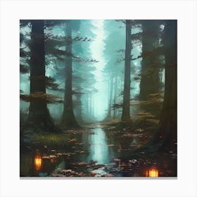 Dark Forest 1 Canvas Print