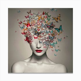 Butterfly Head 1 Canvas Print