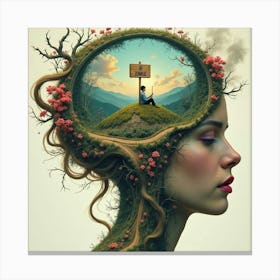 Woman'S Head Canvas Print