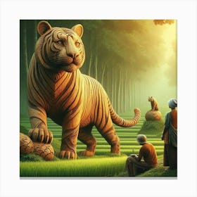 Tiger In The Forest Canvas Print