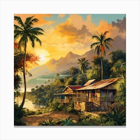 House In The Jungle Canvas Print