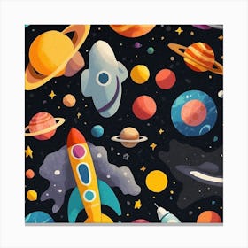 Space Background Canvas Print