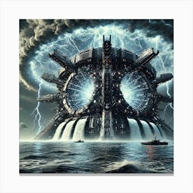 A Massive, High Tech Sci Fi Structure Called The O Retry Canvas Print