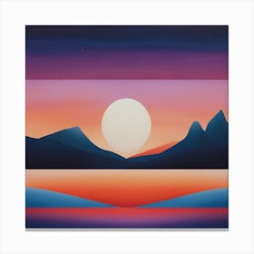 Sunset Minimalist Canvas Print