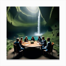 Meeting In A Cave Canvas Print
