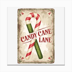 Candy Cane Lane Canvas Print