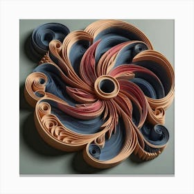 Paper Art abstract painting Canvas Print