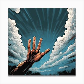 Hand Reaching Up To The Sky Canvas Print