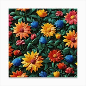 Colorful Flowers Canvas Print