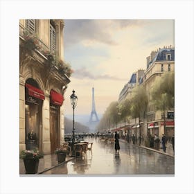 Paris In The Rain 1 Canvas Print