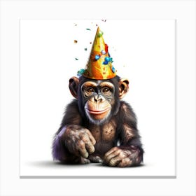 Birthday Chimp 1 Canvas Print
