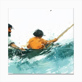 Canoe Canvas Print