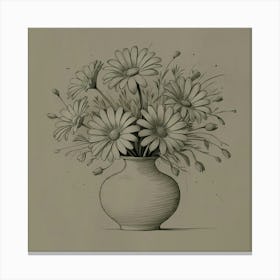Daisies In A Vase 1 Canvas Print