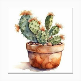Watercolor Cactus 2 Canvas Print