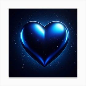 Blue Heart Canvas Print