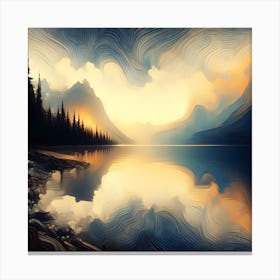 Sunset By The Lake 1 Canvas Print