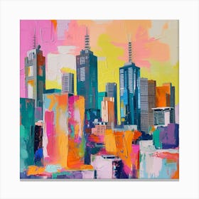 Abstract Travel Collection Melbourne Australia 2 Canvas Print