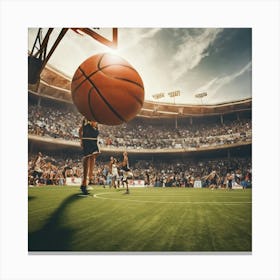 Basketball Player Dribbling 8 Canvas Print