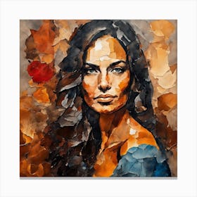 Woman Portrait Painting (1) Canvas Print