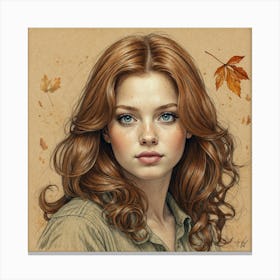 Girl With Red Hair Canvas Print