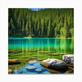 Lake In The Mountains 13 Canvas Print