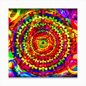 Psychedelic Mandala Canvas Print