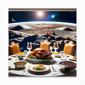 Thanksgiving Dinner In Space 1 Canvas Print