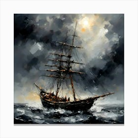 Ship In The Storm Stampe su tela