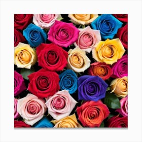 Colorful Roses 24 Canvas Print