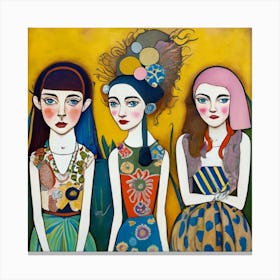 Three Girls 1 Canvas Print