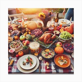 Thanksgiving Table 6 Canvas Print