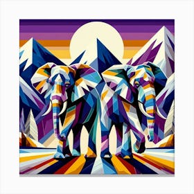 The Wanderers of the Wild Elephants Canvas Print