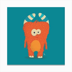 Monsty The Monster Square Canvas Print